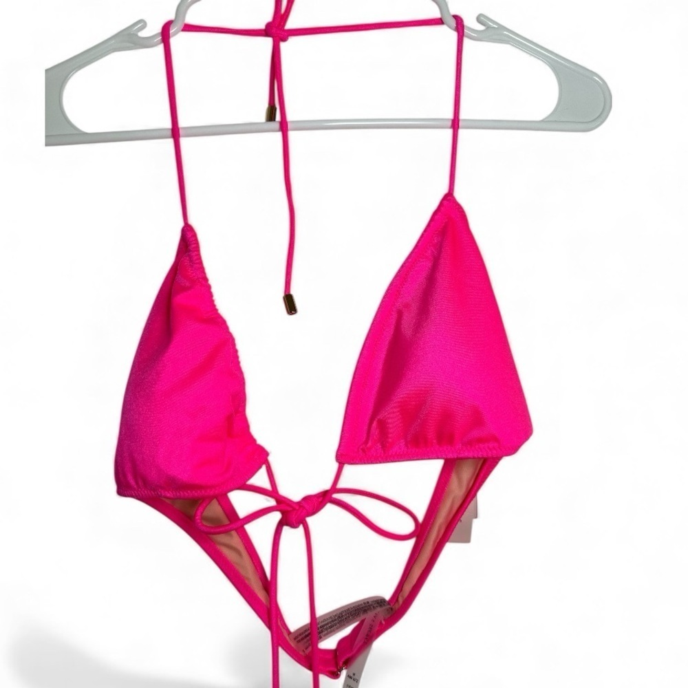 Victoria's Secret Triangle Bikini Hot Pink Top, Size Medium